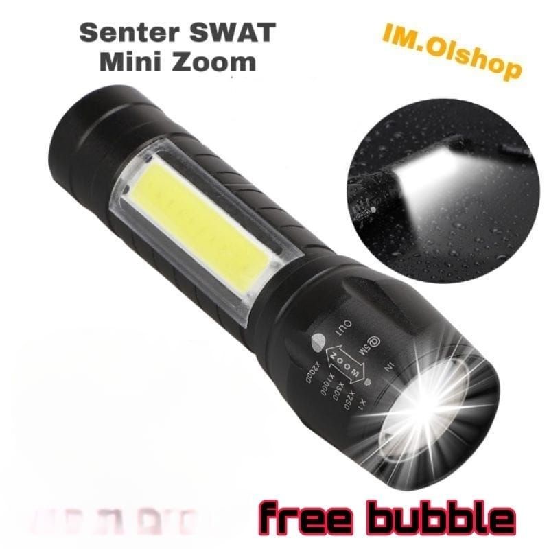 SENTER SWAT MINI LED ZOOM SUPER TERANG SENTER SWAT POLICE LIGHT⭐IM.Olshop⭐