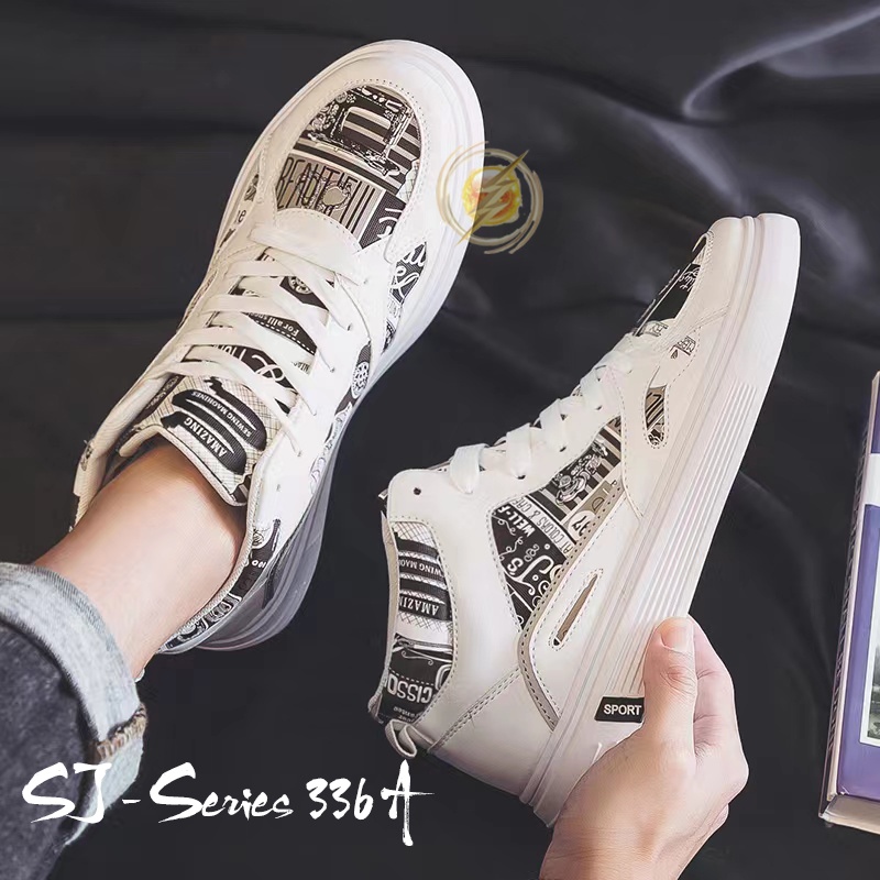 [JWALK] Sepatu Sneakers Pria Casual Motif Keren Nyaman buat Nongkrong Kualitas Import Premium -336