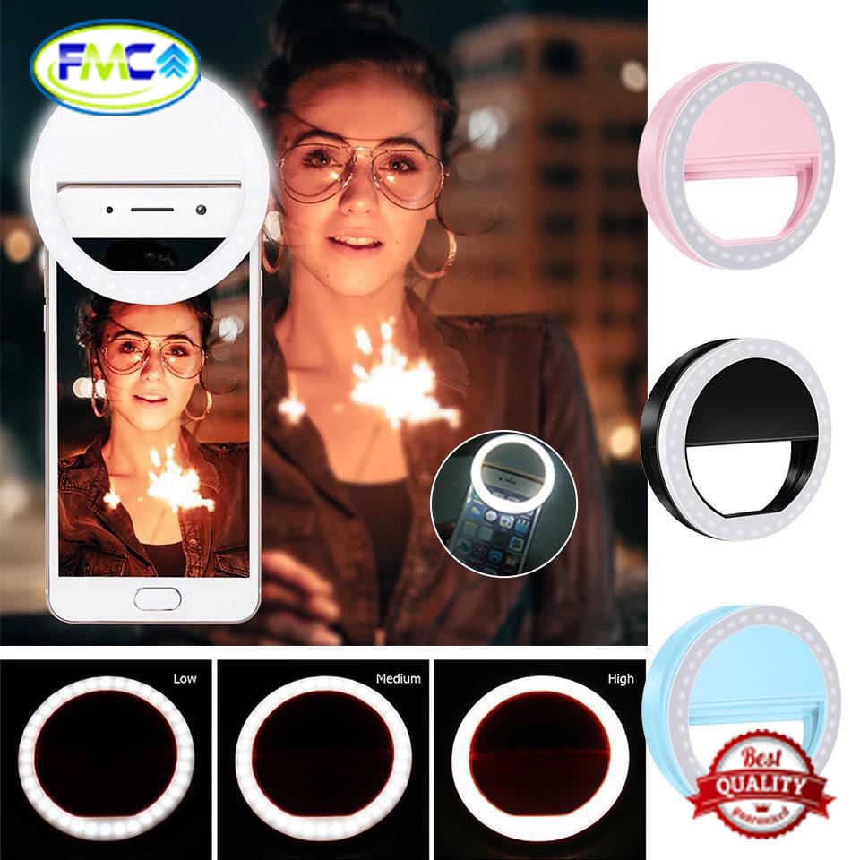 Ring light Ringlight Mini Selfie Flash Lampu Foto Selfi Camera Hp Kamera Handphone 3 Pengatur LED Cahaya Bulat Warna