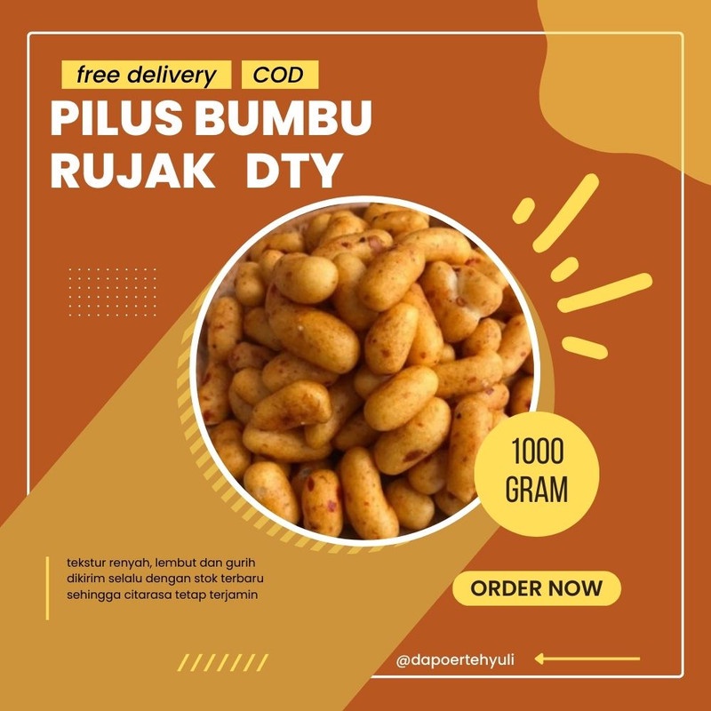 

Pilus Bumbu Rujak DTY | Snack Kiloan | Snack Murah - 1000 Gram