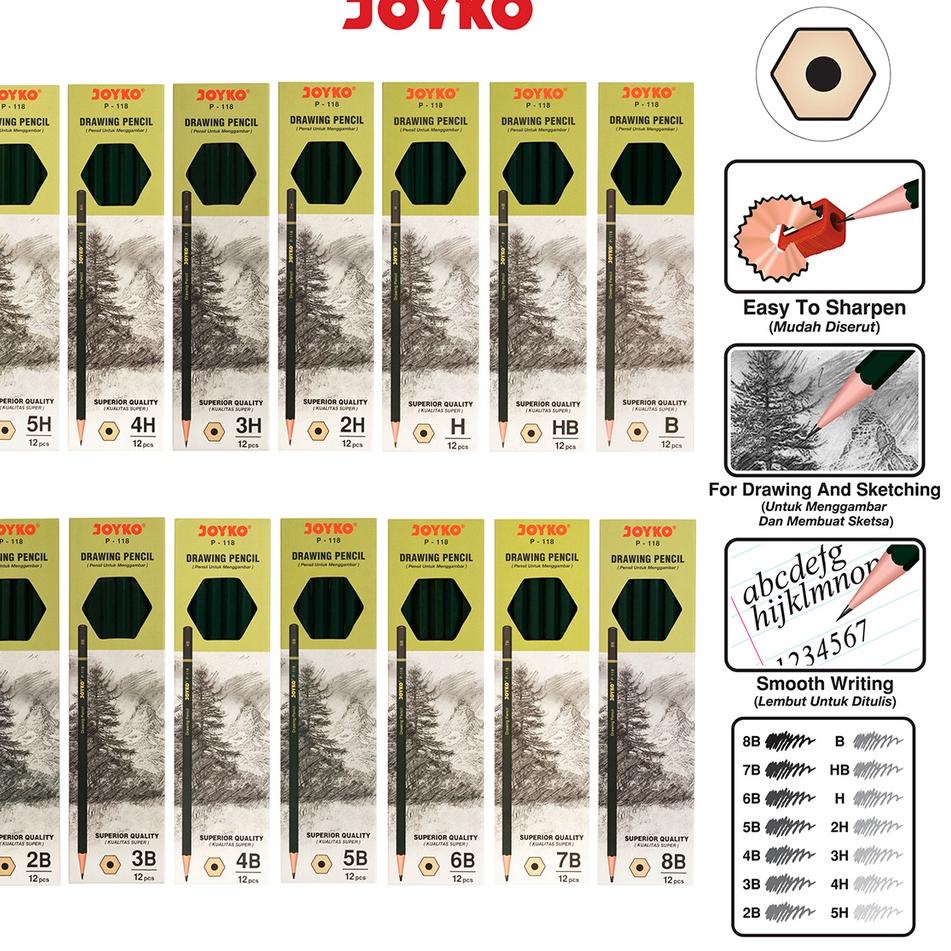 

Paling Menarik Drawing Pencil Pensil Menggambar Joyko P-118 1 Box 12 Pcs