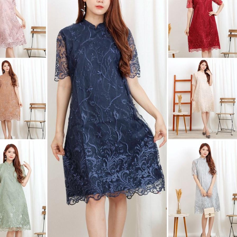 ֍ (Ada RealPict) Dress Shanghai Brukat Bordir Tullle Shanghai Glitter Brokat Tille Brokat Tile Ω