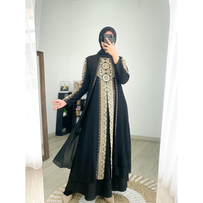 ABAYA ANASTASYA / Gamis Turkey / Longdress Muslimah / Maxy Formal / Busana Muslim / Dress Kondangan / Pakaian Mewah Arabic