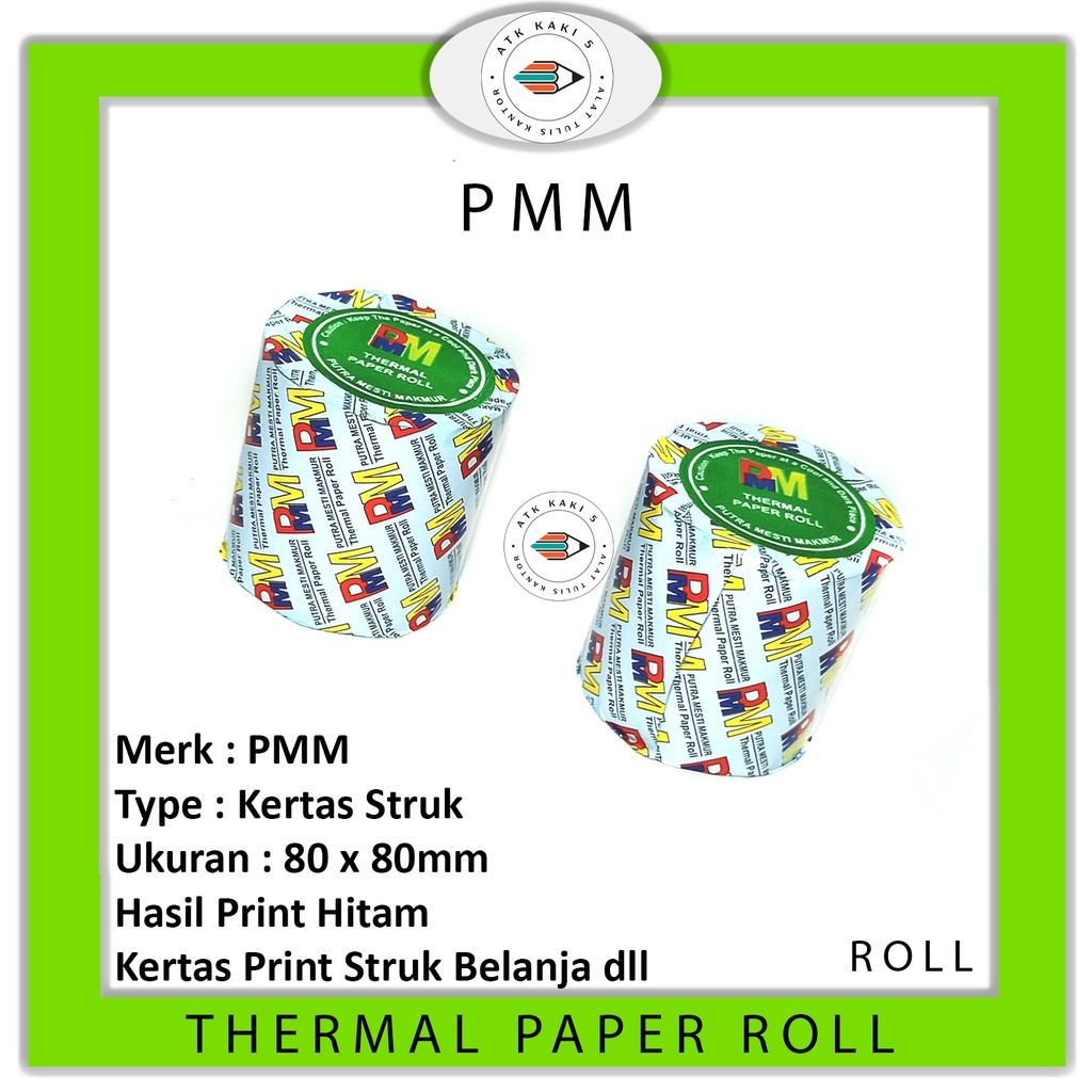 

PMM - Thermal Roll 80x80 Core 17 - Kertas Struk Kasir - Roll