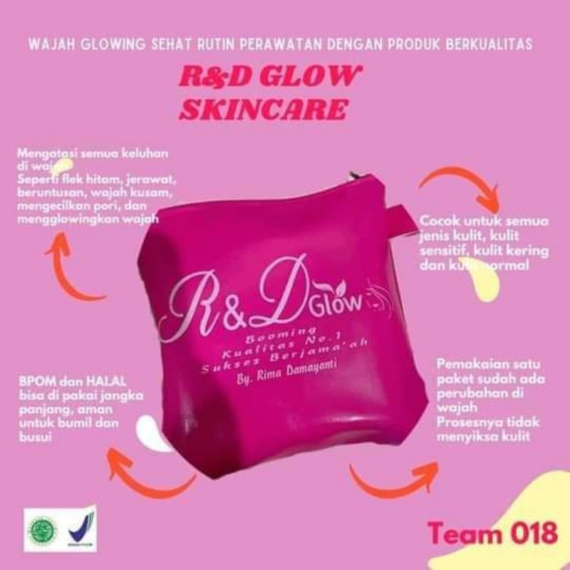 AGEN RESMI R&D GLOW 1 PAKET MEMBUAT MUKA MAKIN CANTIK DAN GLOWING
