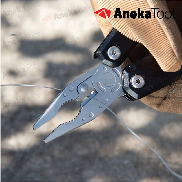 Palu Lipat Multifungsi Survival Tool Camping Pocket Knife Tang Obeng