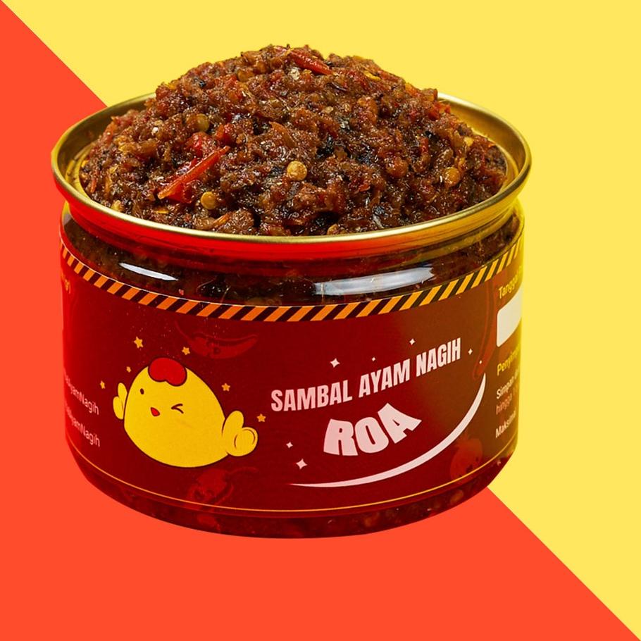 

✭ SAMBAL NAGIH - Sambal ikan ROA Khas Manado Toples ☜