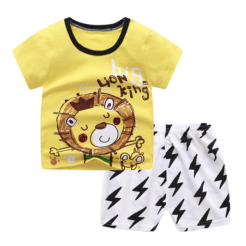 Setelan baju celana anak lengan pendek bahan katun lembut berkualitas harga grosir bisa bayar di tempat