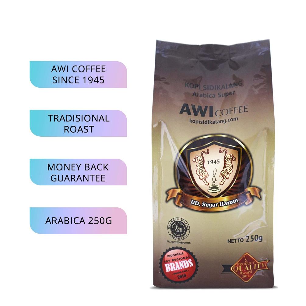 

2.2 Awi Kopi Sidikalang Arabica Super 250Gr Bubuk | Coffee | Powder | Kopi Tradisional Medan .,,.,.,
