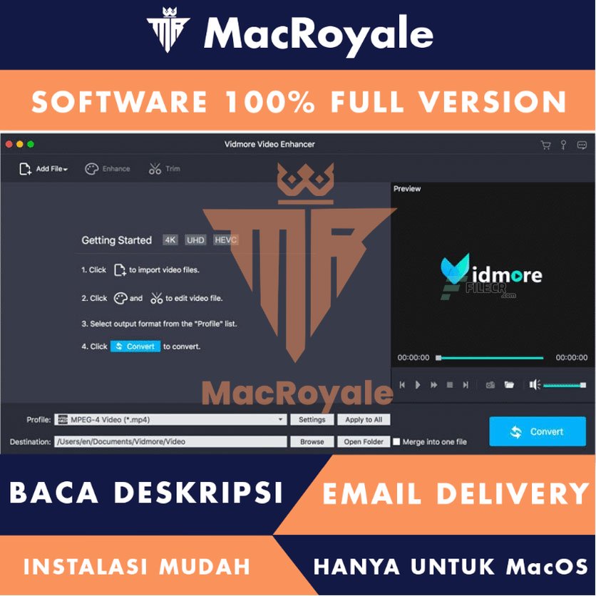 [MacOS] Vidmore Video Enhancer Full Version Lifetime Full Garansi