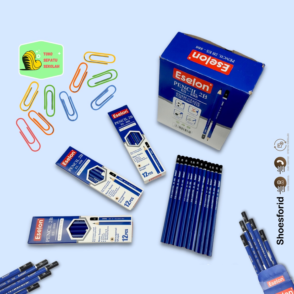 

SFK PENSIL komputer 2B 12pcs // Pensil Ujian // Pensil 2B Murah