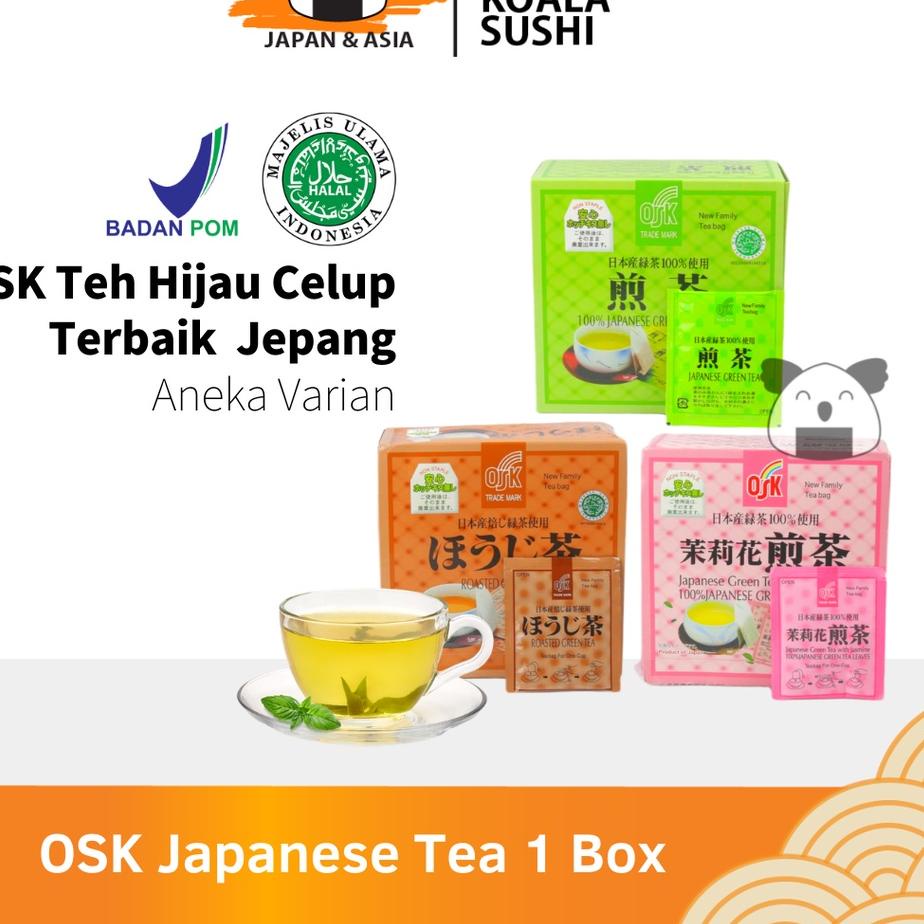 

☛ OSK Teh Hijau Jepang Green Tea Sachet 50 Pcs Halal │ Greentea Import Jepang ✿