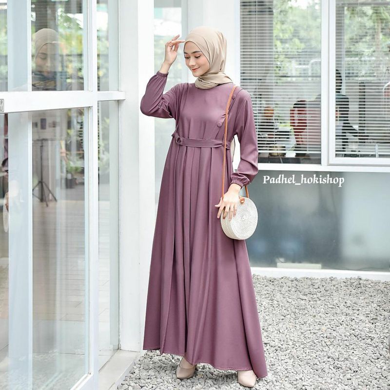Gamis Wanita Kekinian Dres Lebaran Baju Muslim Dewasa