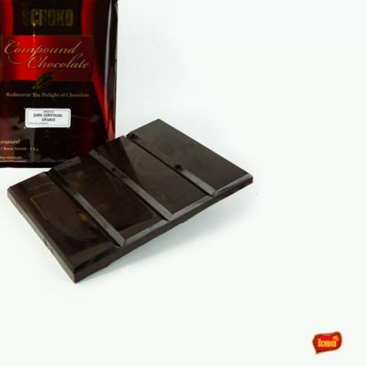 

♪ Dark Chocolate Compound 1kg / SCHOKO / dark chocolate blok / cokelat blok ➶