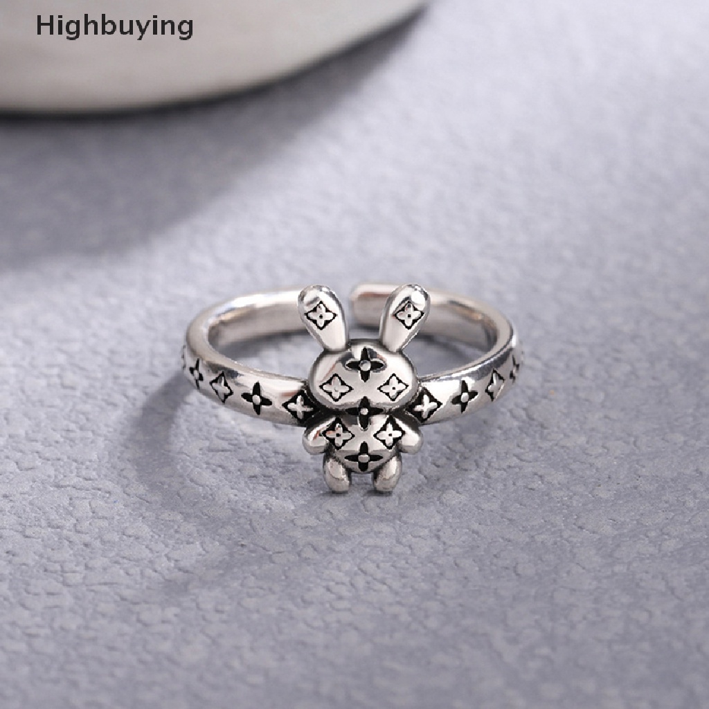 Hbid Vintage Rabbit Finger Rings Wanita Pria Baru Trendy Elegan Cute Rabbit Aksesoris Tunangan Pernikahan Pesta Vintage Perhiasan Hadiah Glory