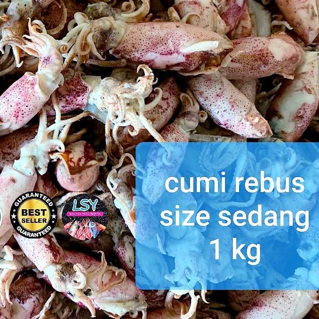 

❇ ikan asin cumi rebus / sotong rebus size sedang 1kg ♞