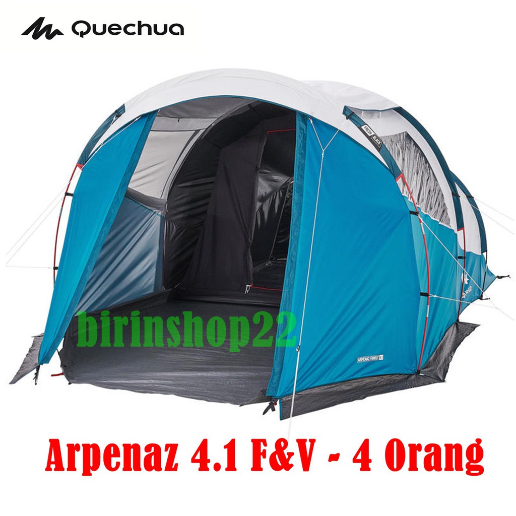 TENDA KEMAH TENDA GUNUNG CAMPING GROUND TENDA BESAR - ARPENAZ 4.1 F&V 4 ORANG 1 RUANG TIDUR ORIGINAL