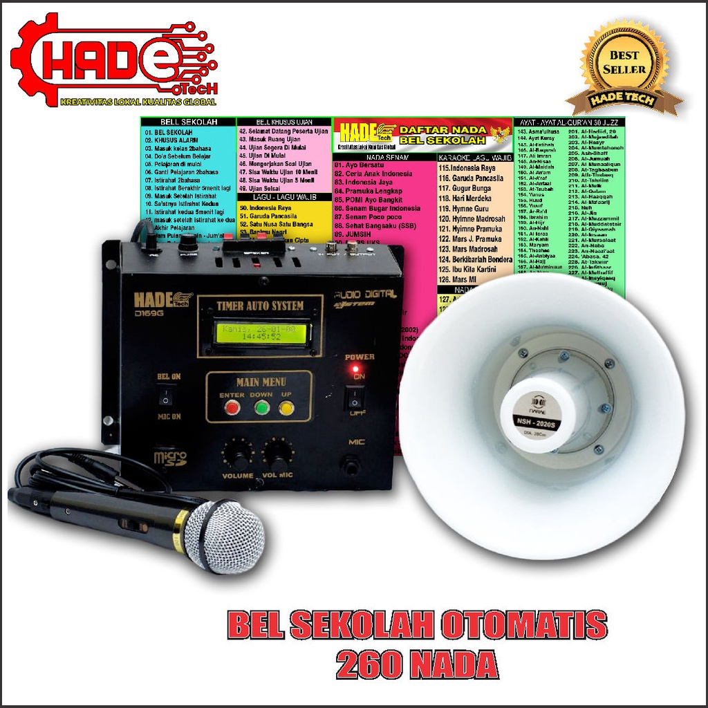 BEL SEKOLAH / PABRIK OTMATIS TEMPEL 1SET ORIGINAL QUALITY