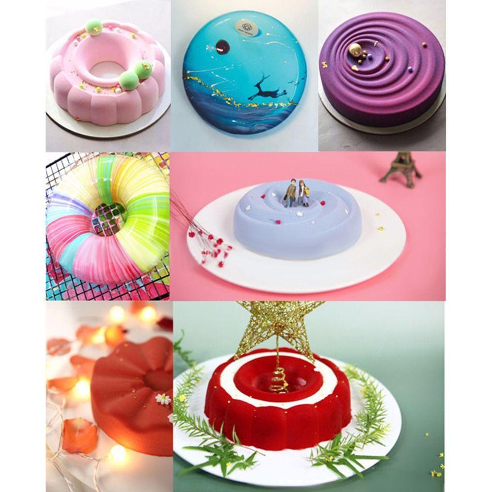 Solighter Cetakan Silikon Silicone Edible DIY Cake rim Chocolate Mold