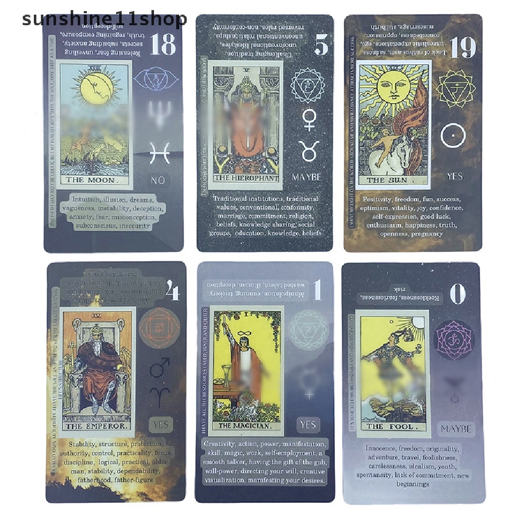 Sho Dek Kartu Oracle Versi Inggris Ramalan Misterius Nasib Tarot N