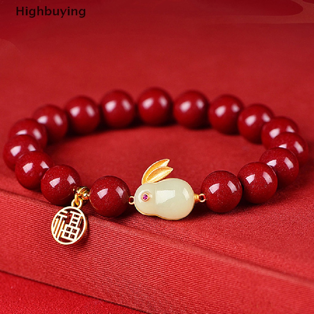 Hbid Fashion Creative Lucky Cinnabar Rabbit Bracelet Vintage Light Handmade Jewelry Bracelet Women's Girls Jewelry Glory