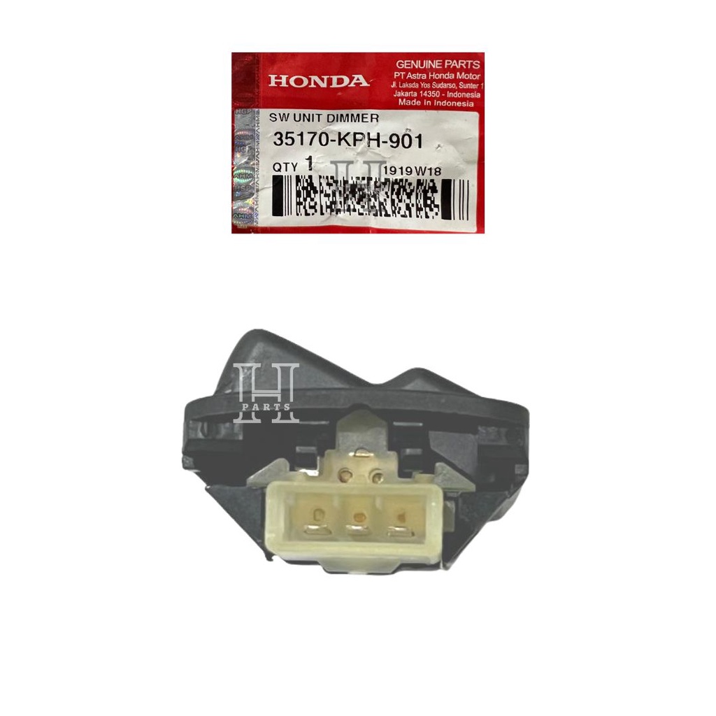 SAKLAR TOMBOL LAMPU JARAK JAUH DEKAT SWITCH UNIT DIMMER KARISMA 35170-KPH-901 ASLI ORIGINAL AHM HGP HONDA