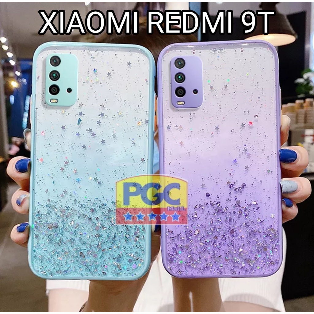 SOFTCASE GLITER ( XIAOMI REDMI 9T ) TERBARU CASE DOVE GLITER FUZE TRANSPARAN DENGAN PROTEKSI KAMERA,