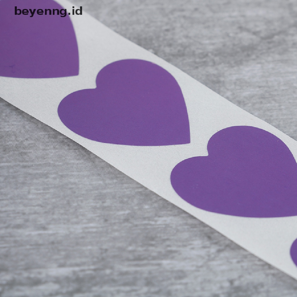 Beyen 500Pcs/Roll Label Segel Bentuk Hati Love Paket Label Stiker mark ID