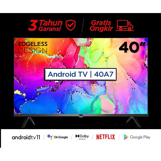 TV ANDROID 40 INCH TCL Led - Smart TV Android - TCL 40A7