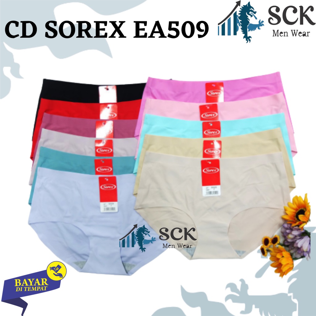 CD Wanita SOREX EA 509 Polos / Celana Dalam Seamless Tanpa Jahitan Tanpa Nyeplak / Pakaian Dalam Cewek - sckmenwear GROSIR