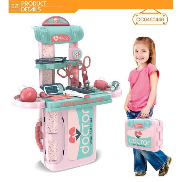 3In1 DOKTER PLAYSET 008-975 Mainan Dokter Dokteran Set Dokter2an Jumbo Besar Edukasi Kreatifitas Mot