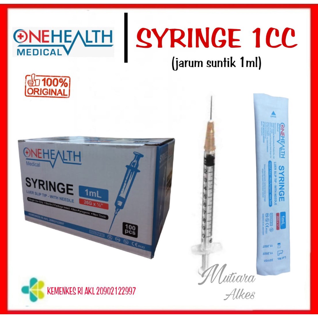 Eceran 5pcs - Syr 1cc / Spuit 1ml - harga untuk 5pcs