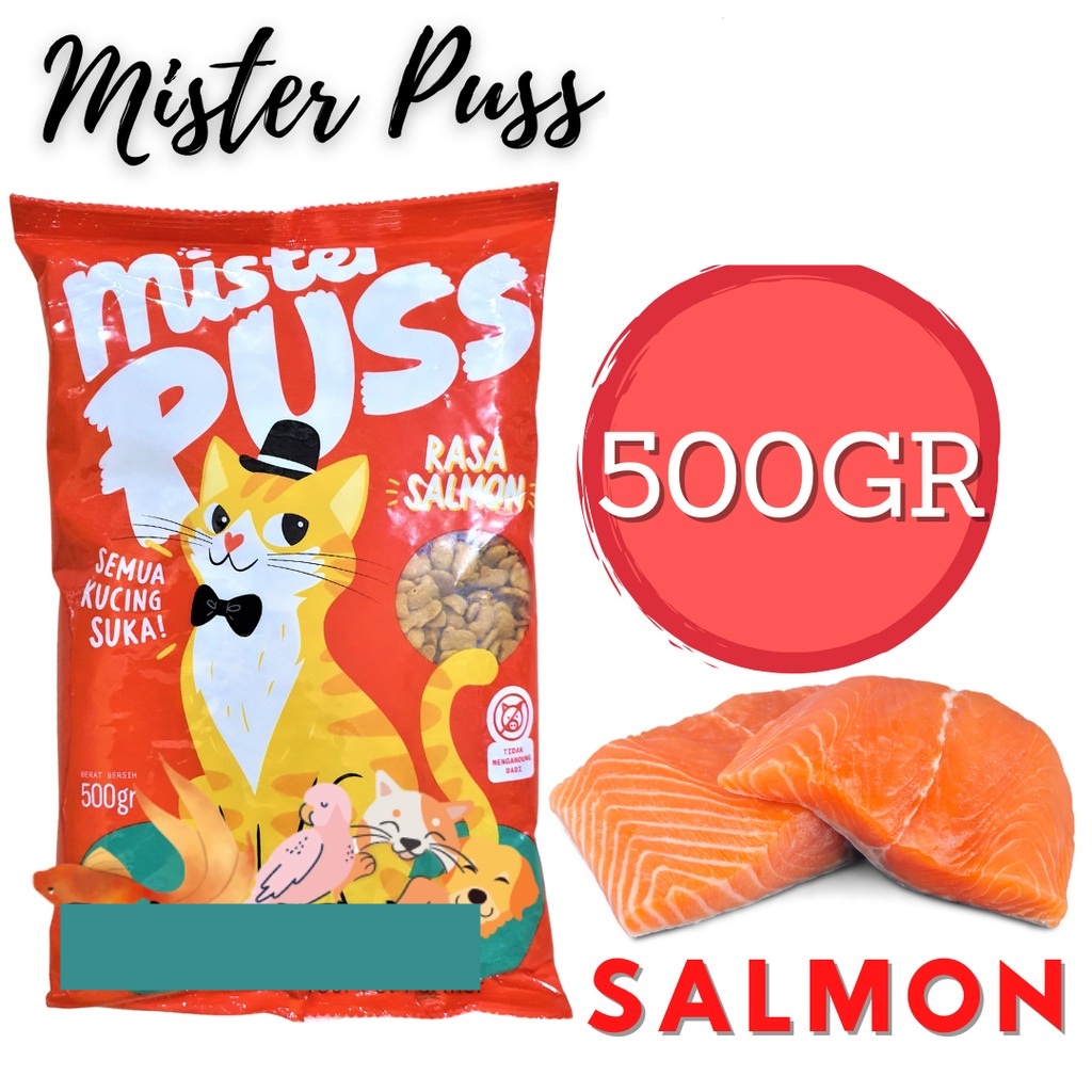 Makanan Kucing Mister Puss Mr Puss 500gr Free Vitamin Premium Quality Dewasa &amp; Kitten Dry Food Pakan Kering Pelet