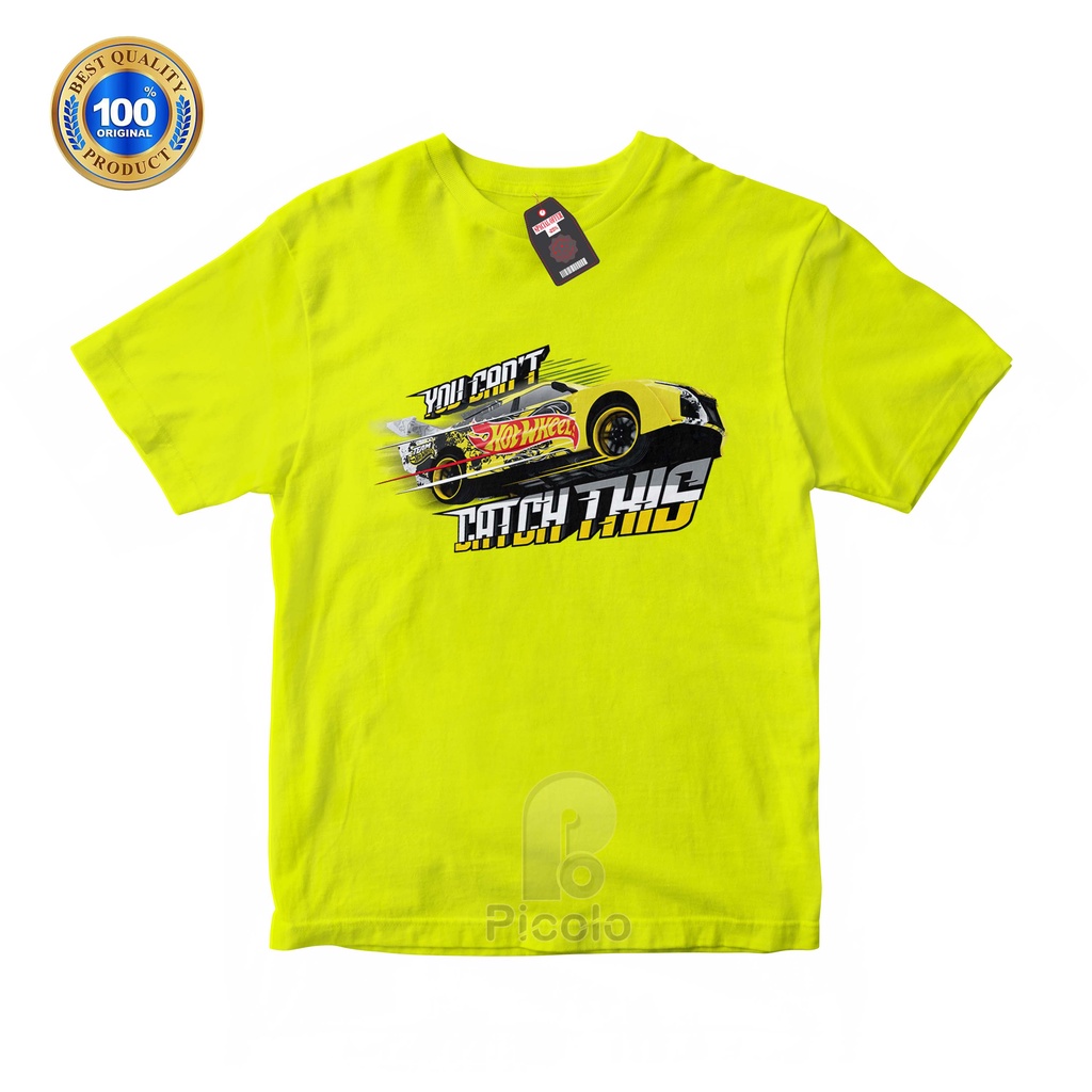 (FREE NAMA) BAJU KAOS ATASAN ANAK MOTIF HOTWHEELS UNISEX Bahan COTTUN