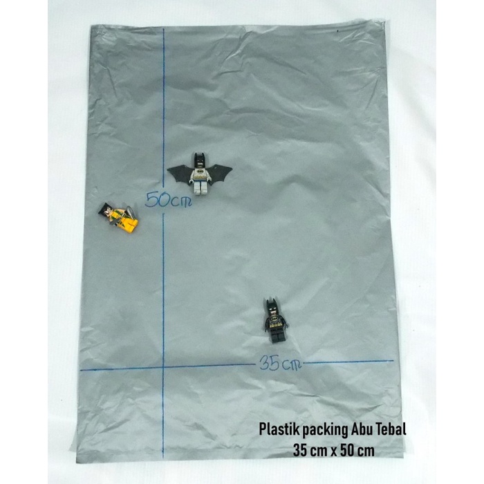 

[[JNT COD]] Plastik Packing online shop - plastik tanpa lubang Abu 35 x 50