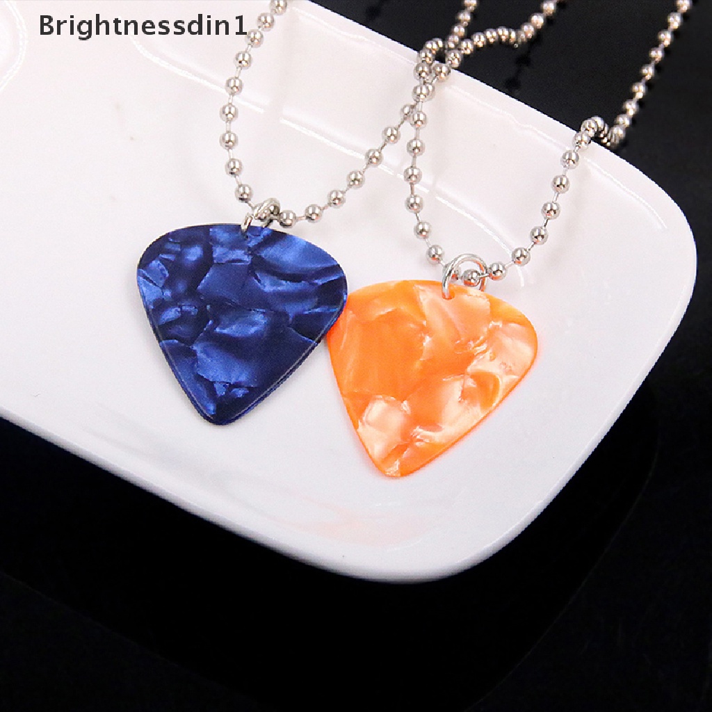 [Brightnessdin1] 1pcs Kalung Pick Gitar Kalung Liontin Ruby Berbentuk Hati Untuk Fans Frie Boutique