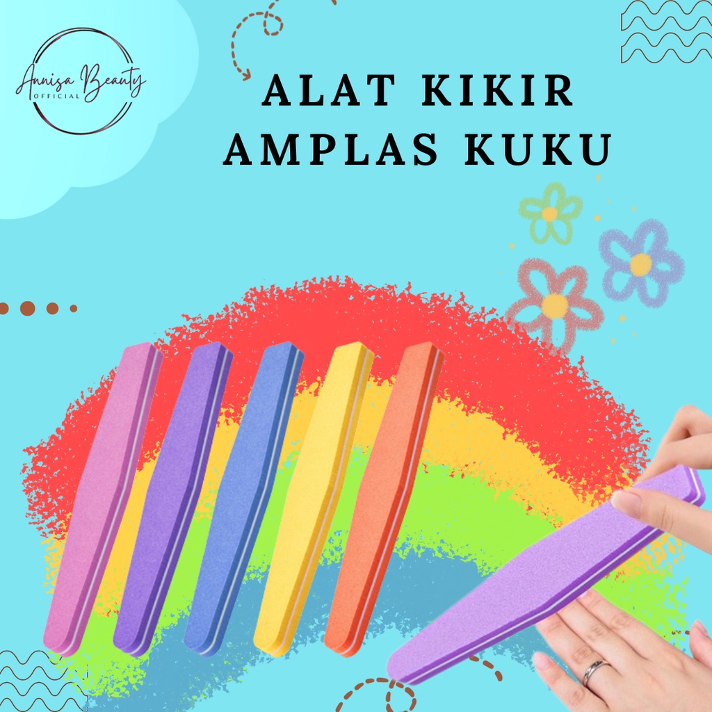 Alat kikir Amplas kuku, Manicure Pedicure Nail Art Kikir Kuku