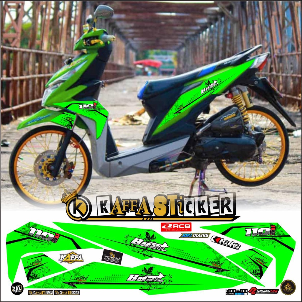 Sticker Striping List Variasi Beat ESP/Street - Striping Variasi Beat ESP/Street Polet Stiker List H