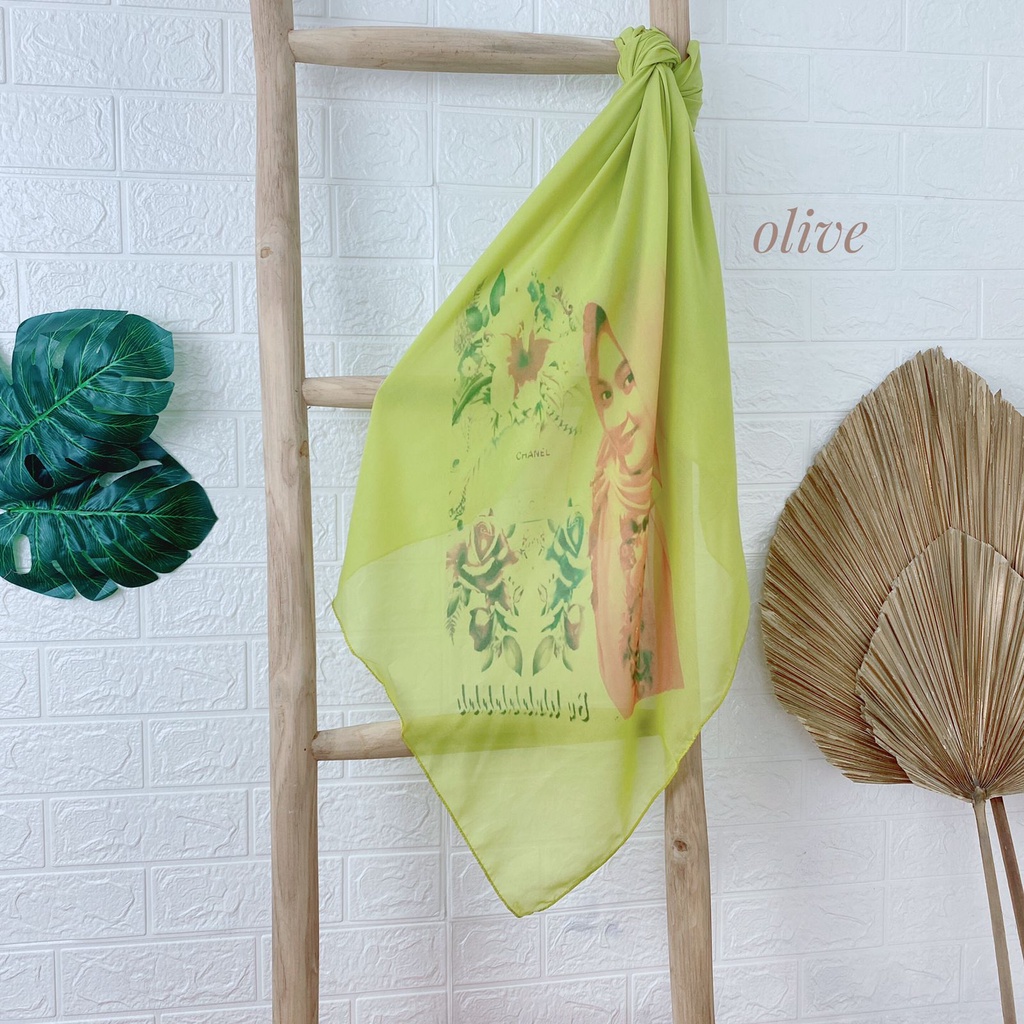 segiempat bella square pollycotton printing face bela hijab jilbab kerudung bela polycotton