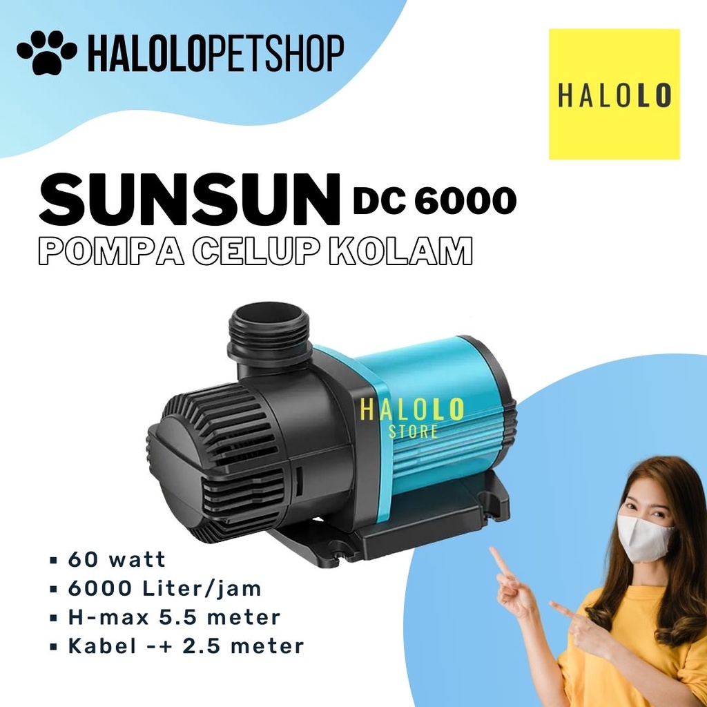 Pompa DC 6000 SUNSUN PUMPA DC Frequency Submersible Pump Pompa Celup