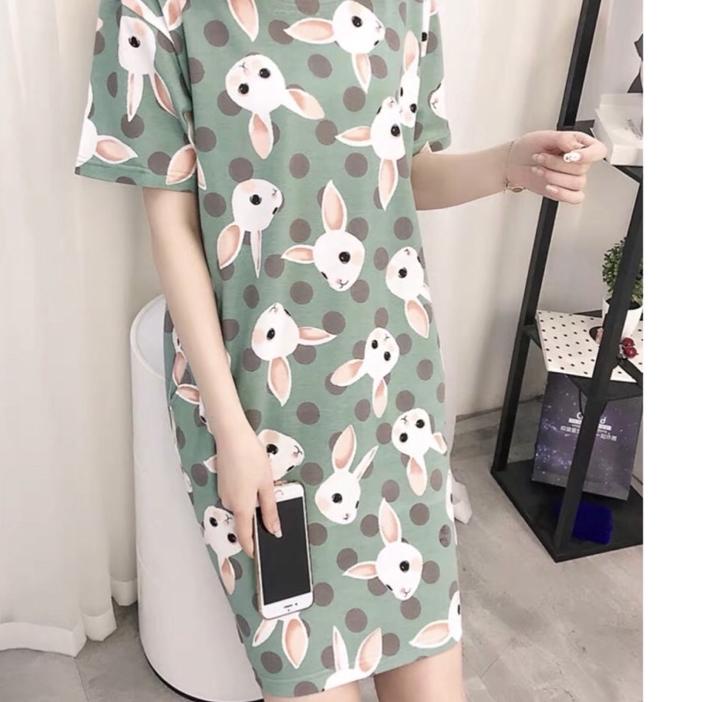 ☊ Daster kaos jumbo import chic ☊