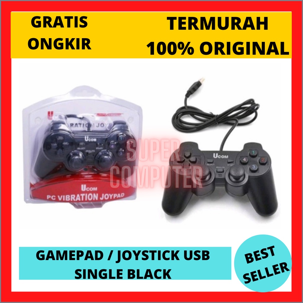 S.C GAMEPAD SINGLE BLACK / JOYSTICK SINGLE BLACK / STIK USB