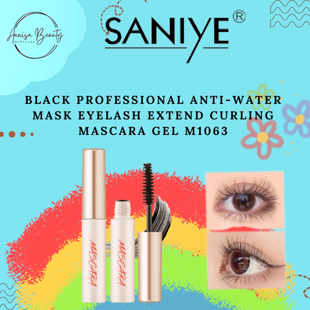 [100% ORIGINAL] SANIYE Black Professional Anti-Water Mask Eyelash Extend Curling Mascara Gel M1063