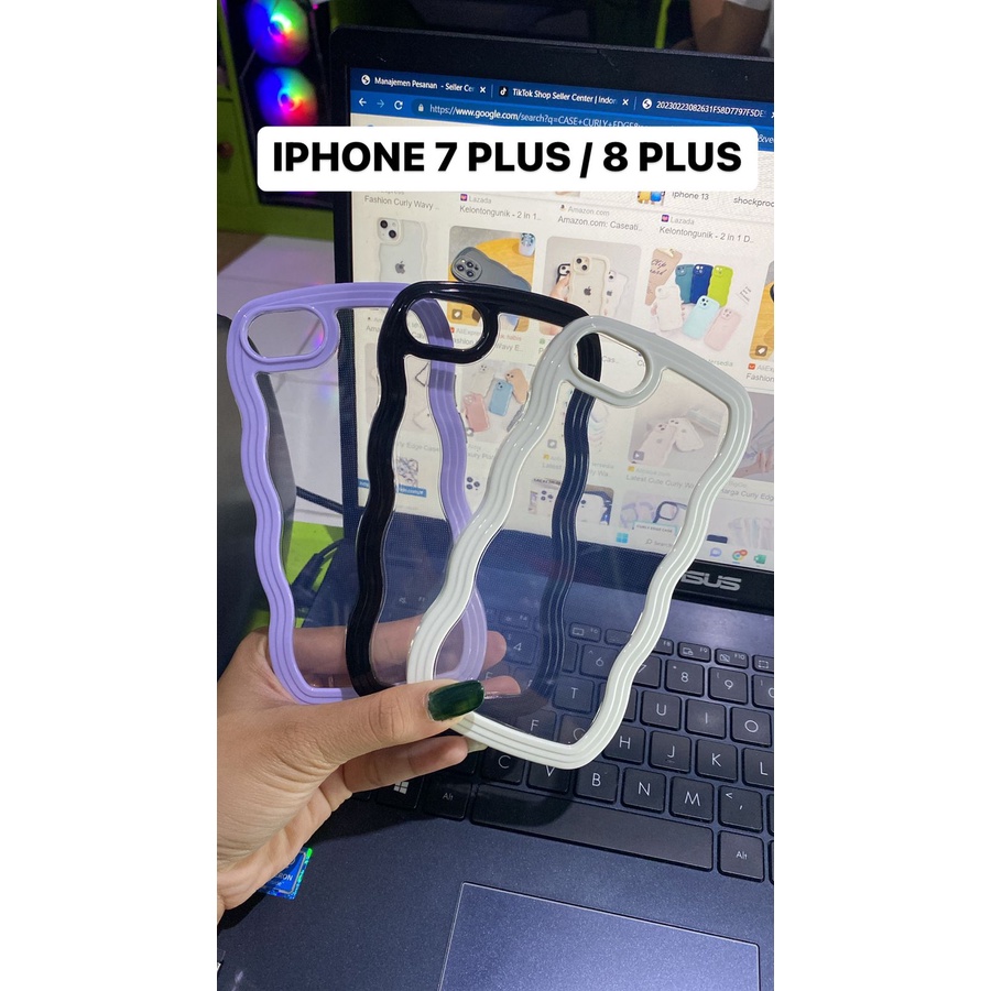 CASE  CURLY EDGE ( IPHONE 7 PLUS / 8 PLUS ) CASE TERBARU 2023 - CENTRAL GROSIR PGC