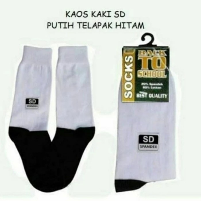 Grosir Termurah !! Kaos Kaki SEKOLAH SD SMP SMA SMU SMK Hitam Putih