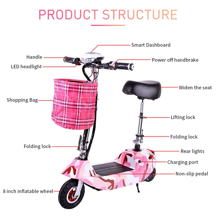 Skuter Elektrik Foldable Skuter listrik Orang Dewasa Electric Scooter OKK