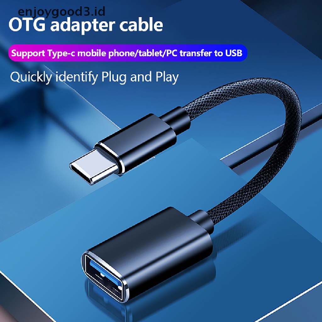 [Rready Stock] 2in1 USB C to USB Adapter Tipe C OTG Adaptor Kabel Ekstensi Untuk Mouse Gamepad Tablet PC Tipe C OTG Kabel USB (ID)