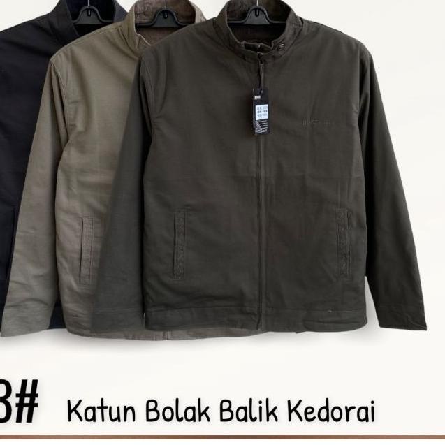 ☂ JAKET IMPORT PRIA//JAKET BOLAK BALIK//JAKET KANVAS//TERBARU ☈