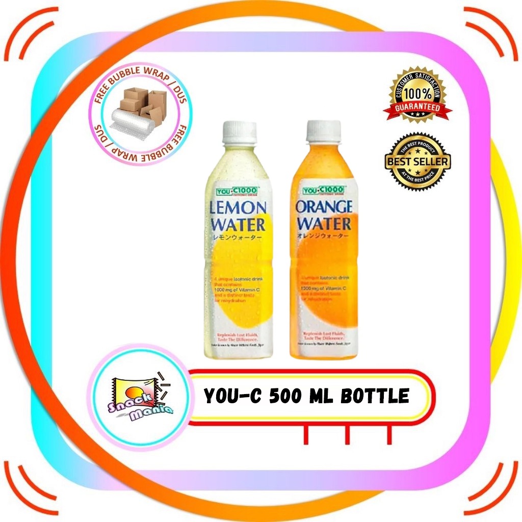 

You C 1000 mg Vit C Water Lemon Orange Bottle 500 ml Botol YOUC 1000