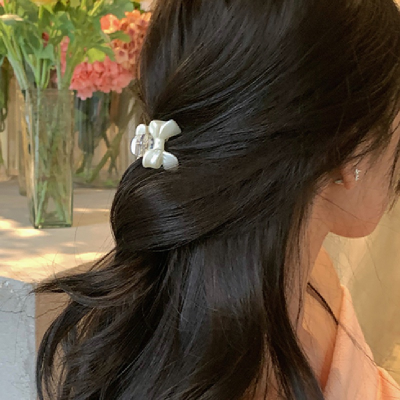 Bow Head Jewelry Poni Clip Grabbing Kecil Sideways Poni Hair Clip Female Clip Hair Card2023New